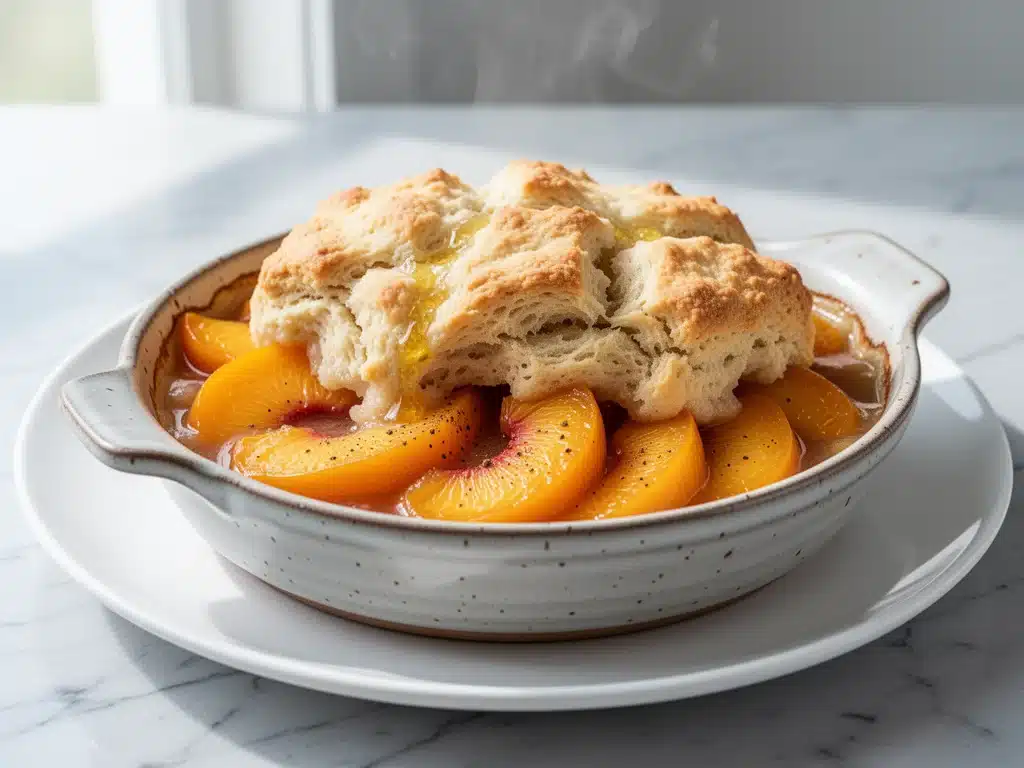 classic Southern peach cobbler - featured image