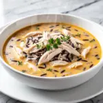 creamy chicken and wild rice soup - featured image