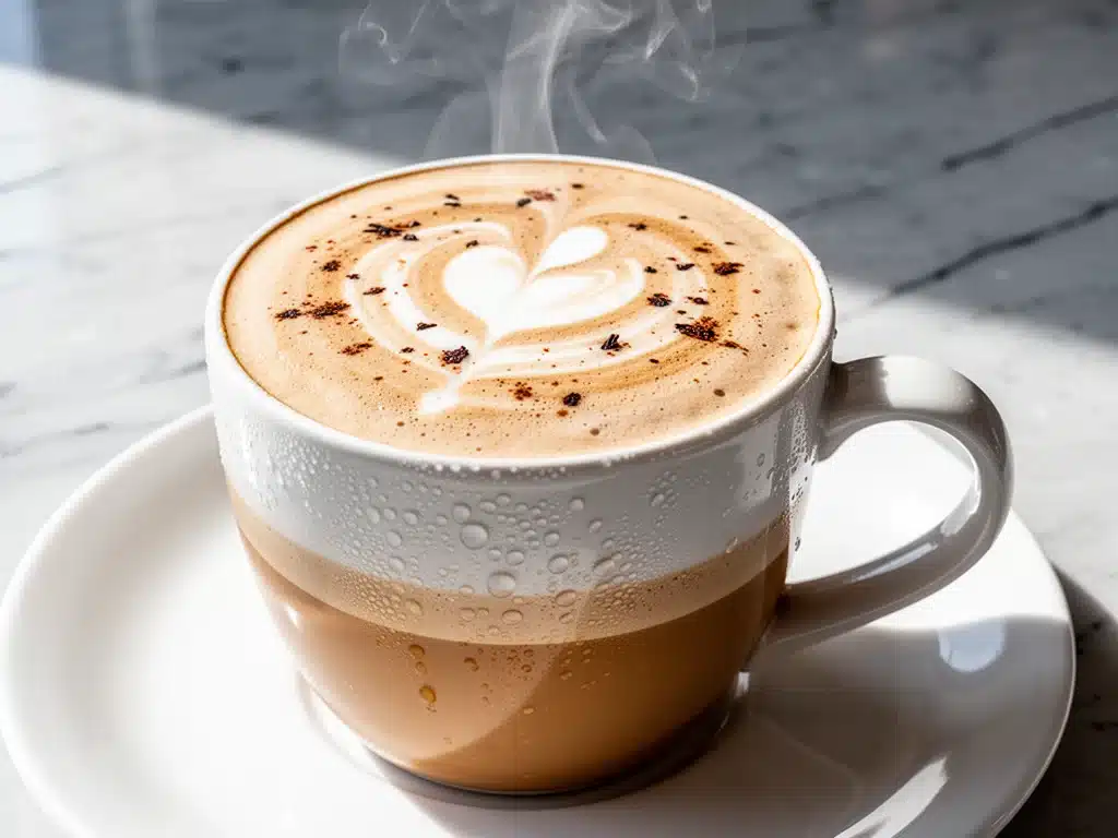 creamy homemade vanilla chai tea latte - featured image