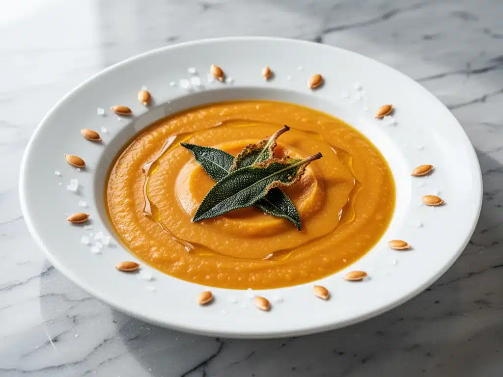creamy roasted butternut squash soup - featured image