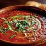 creamy roasted tomato basil soup - featured image