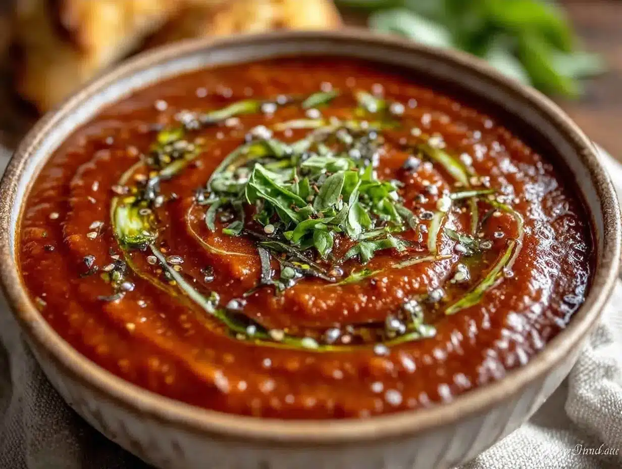Creamy Roasted Tomato Basil Soup: Easy 1-Pan 5pm Meal 4 creamy roasted tomato basil soup preparation steps