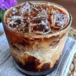 creamy vanilla bean iced coffee - featured image