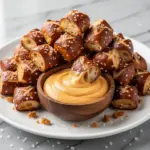 crispy baked pretzel bites - featured image