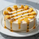 dairy-free coconut mango panna cotta - featured image