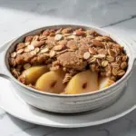 dairy-free fall spiced pear crisp - featured image