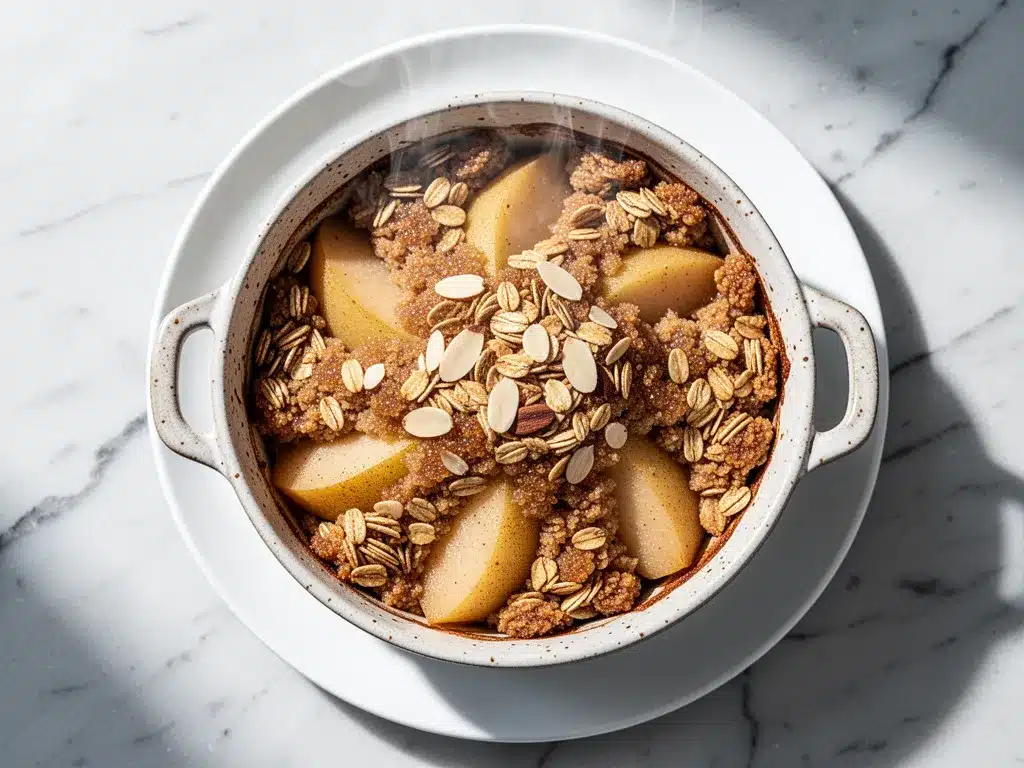 Dairy-Free Fall Spiced Pear Crisp: Easy 30-Minute Healthy Dessert 4 dairy-free fall spiced pear crisp preparation steps