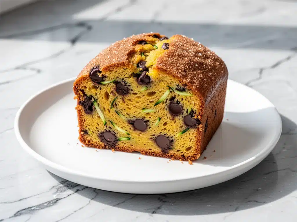 easy no-mixer zucchini chocolate chip bread - featured image