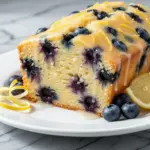 extra-moist lemon blueberry loaf cake - featured image