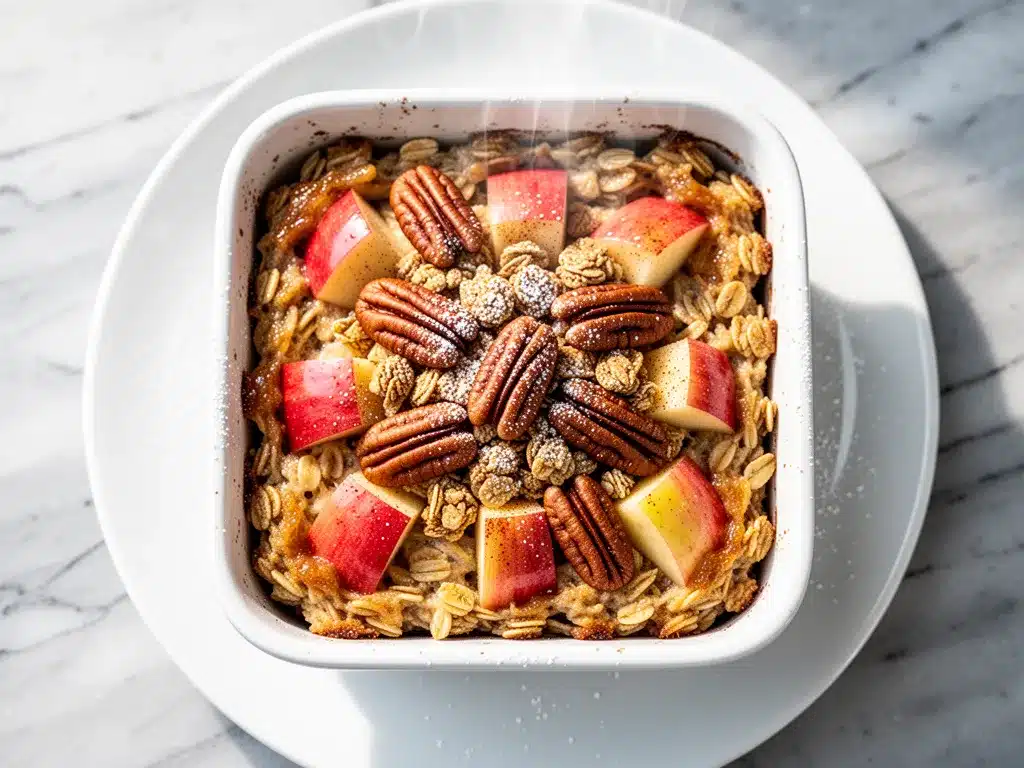 Fall Apple Cinnamon Baked Oatmeal: 5-Ingredient Easy Recipe 4 Fall Apple Cinnamon Baked Oatmeal preparation steps