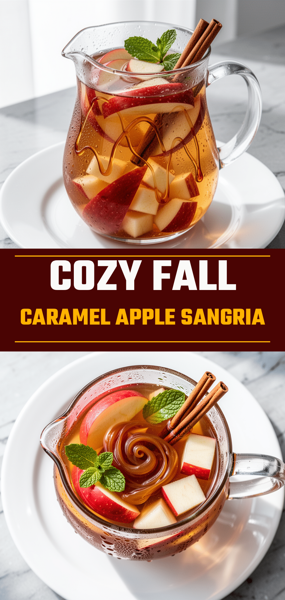 Fall Caramel Apple Sangria: 5 Easy Holiday Drinks 5 fall caramel apple sangria recipe