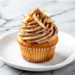 fall cinnamon apple cider cupcakes - featured image