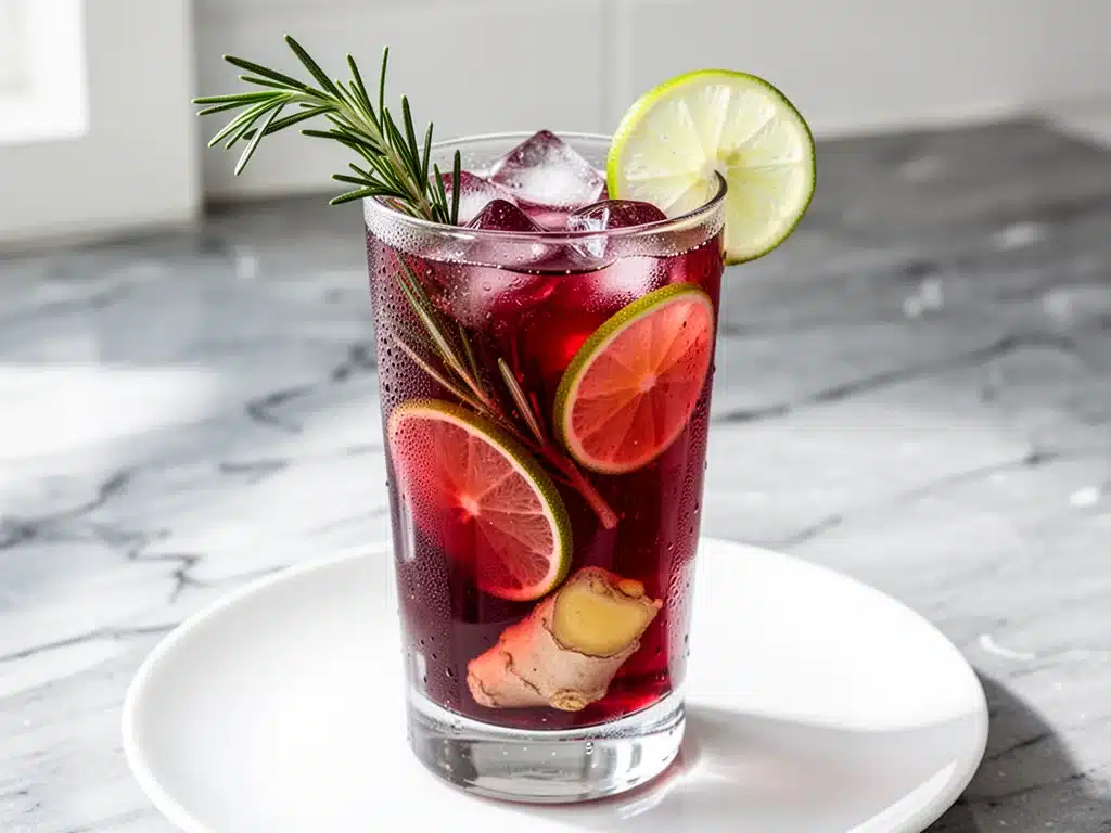 fall cranberry ginger mocktail - featured image