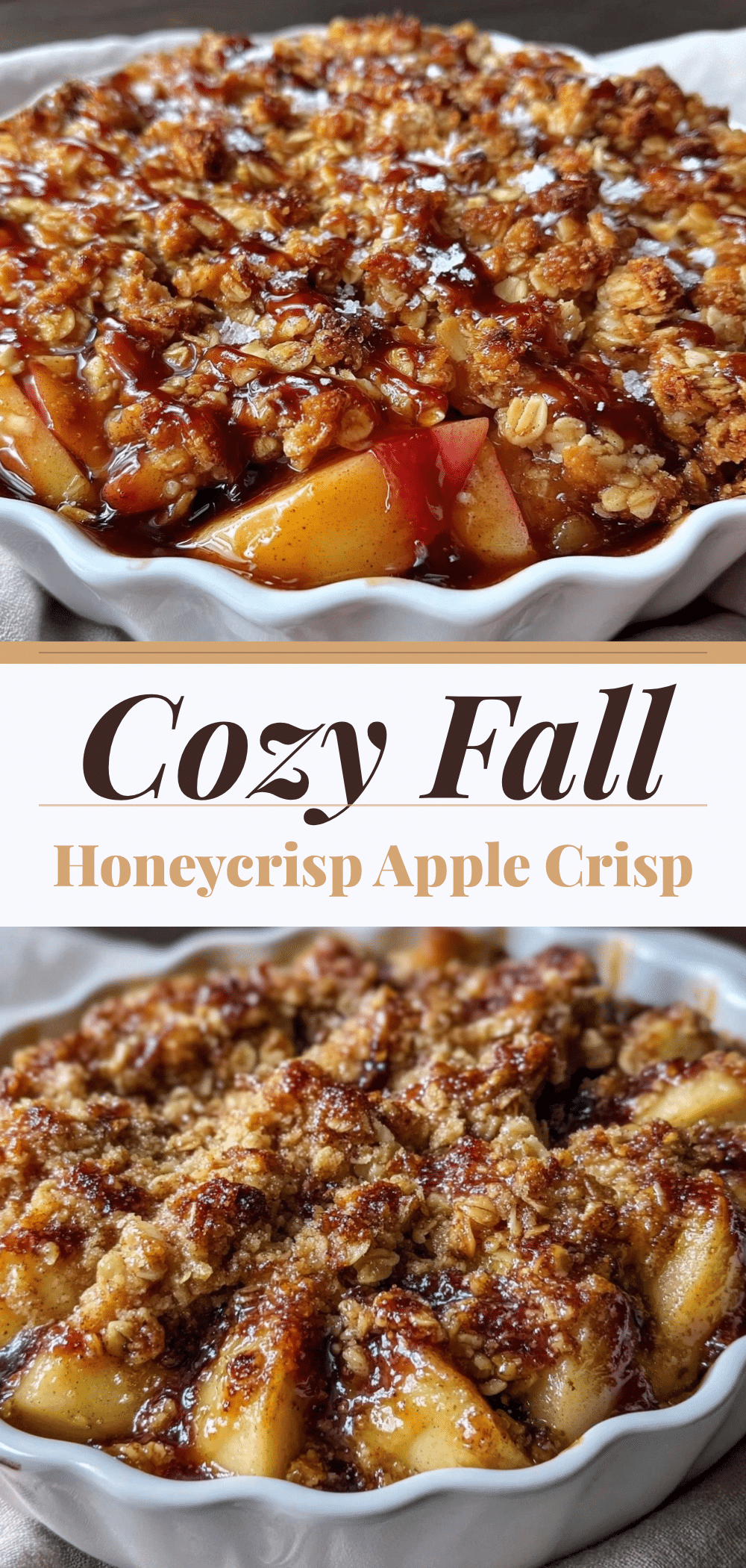 Fall Honeycrisp Apple Crisp with Buttery Oat Streusel: 1 Easy Fuel 5 Fall Honeycrisp Apple Crisp recipe