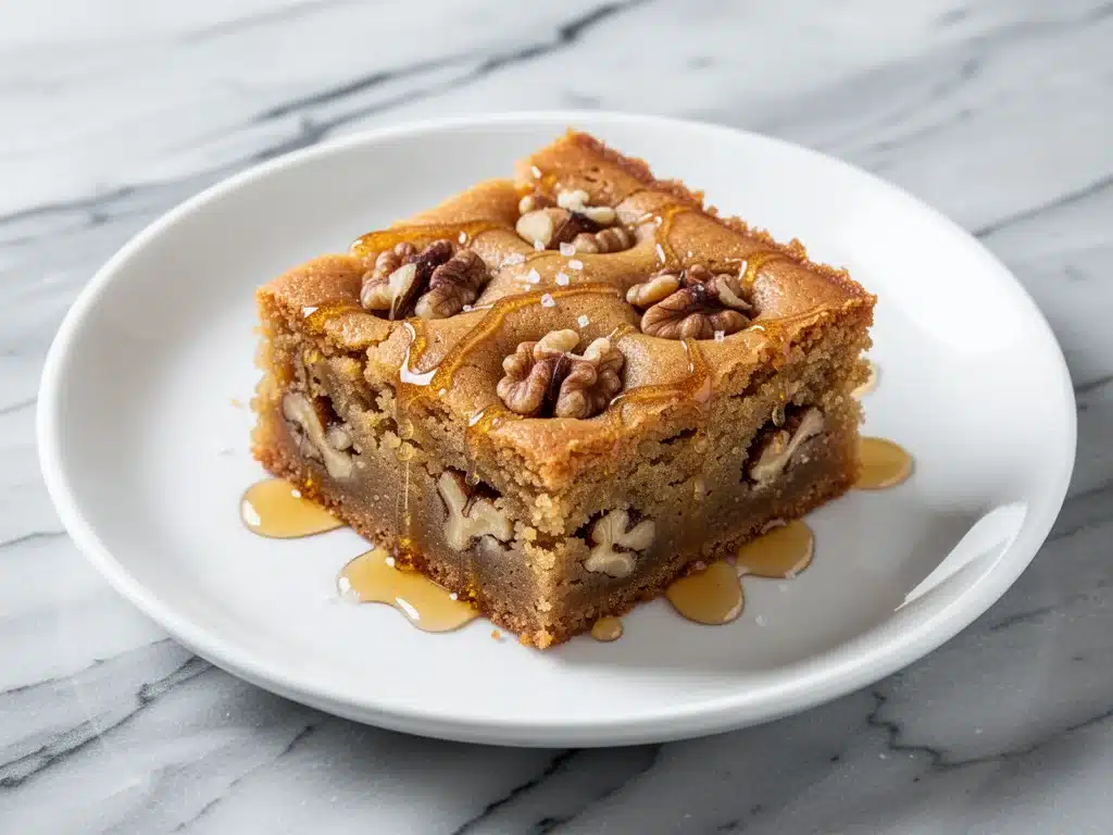 fall maple brown butter blondies - featured image