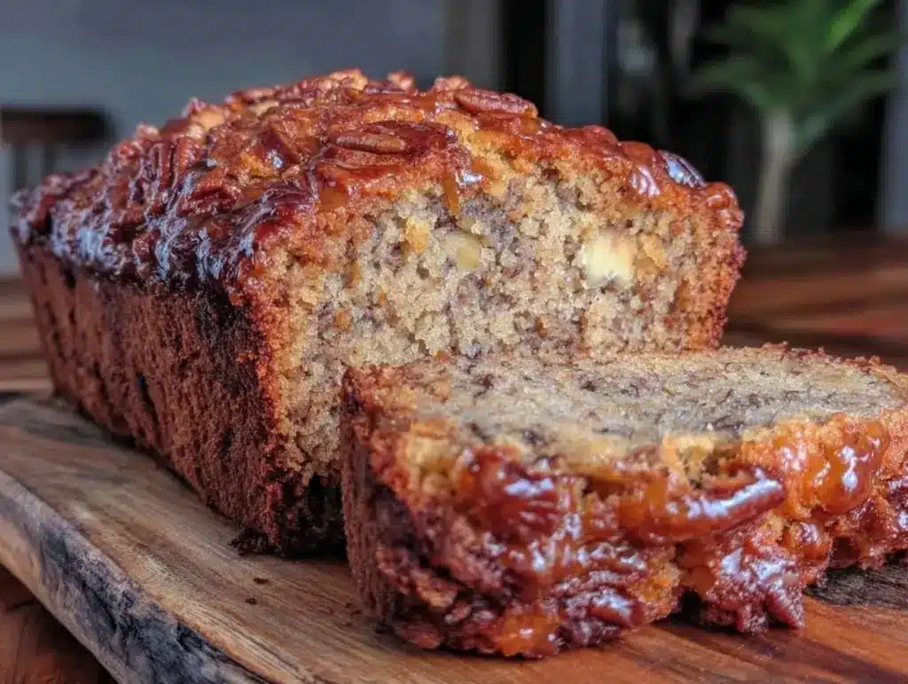 fall maple pecan banana bread - featured image