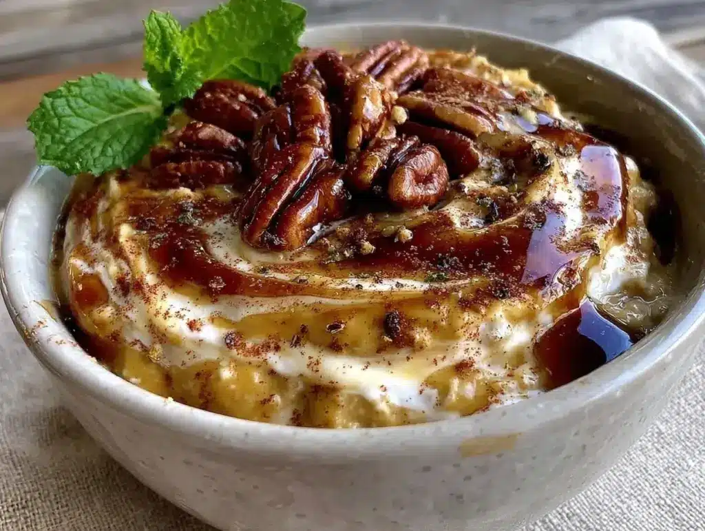 fall pumpkin spice overnight oats - featured image