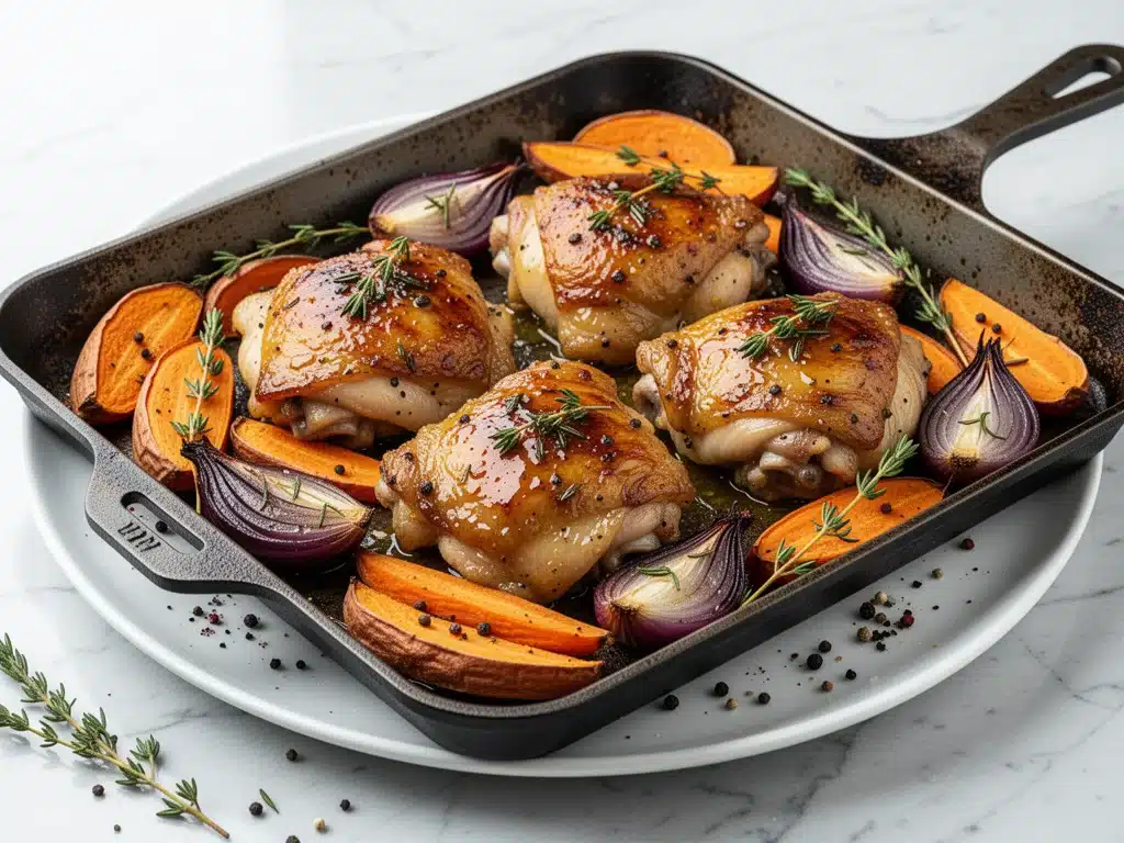 Fall Sheet Pan Maple Dijon Chicken - featured image