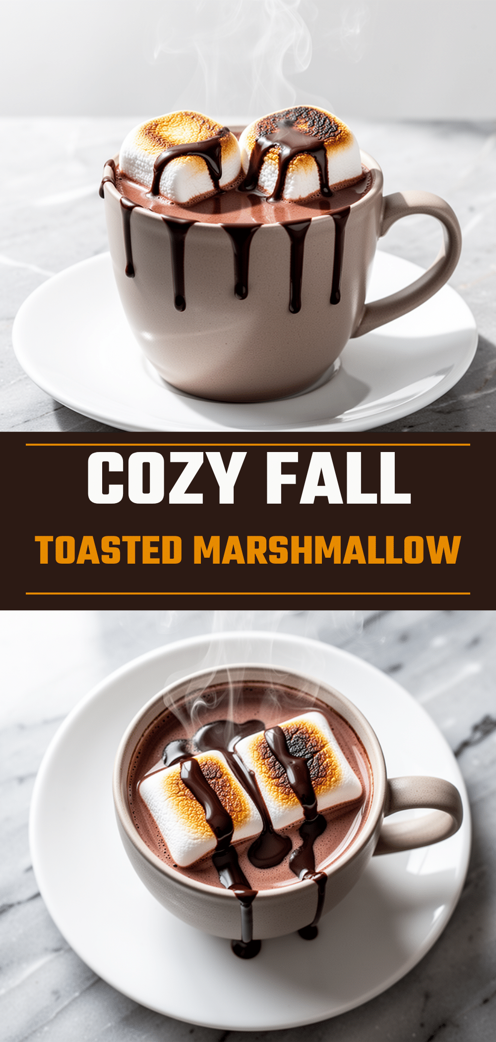 Fall Toasted Marshmallow Hot Chocolate with Dark Chocolate Drizzle 5 Fall Toasted Marshmallow Hot Chocolate recipe
