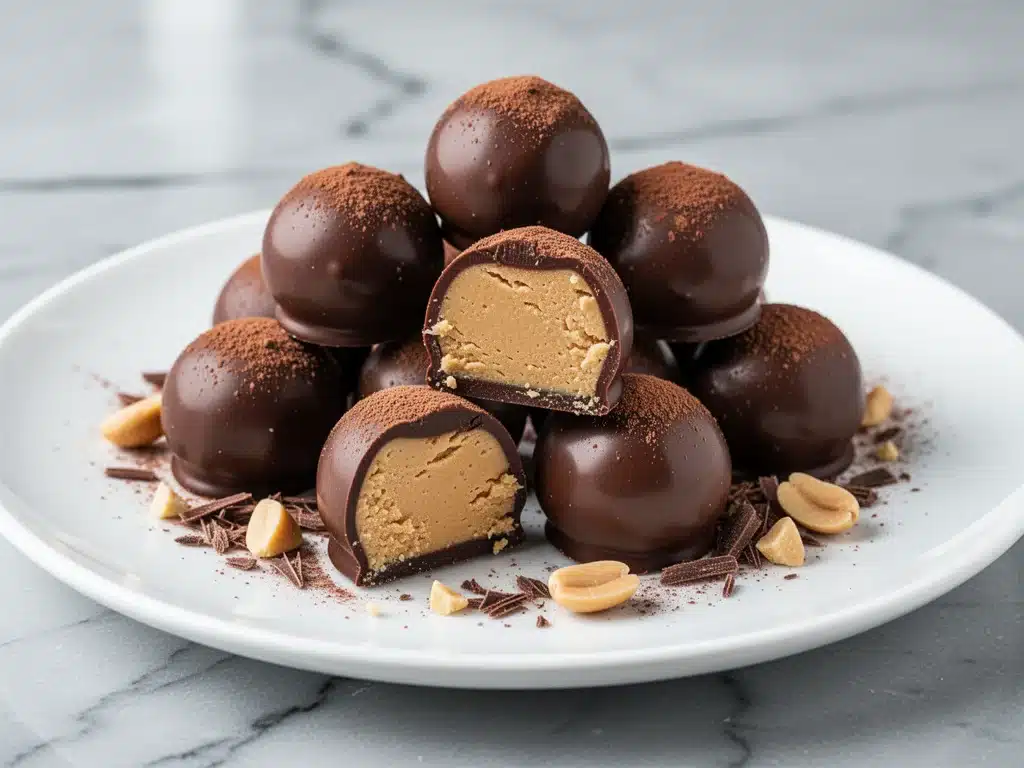 football sunday peanut butter buckeye balls - featured image