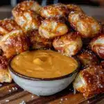 Football Tailgate Beer Cheese Pretzel Bites - featured image