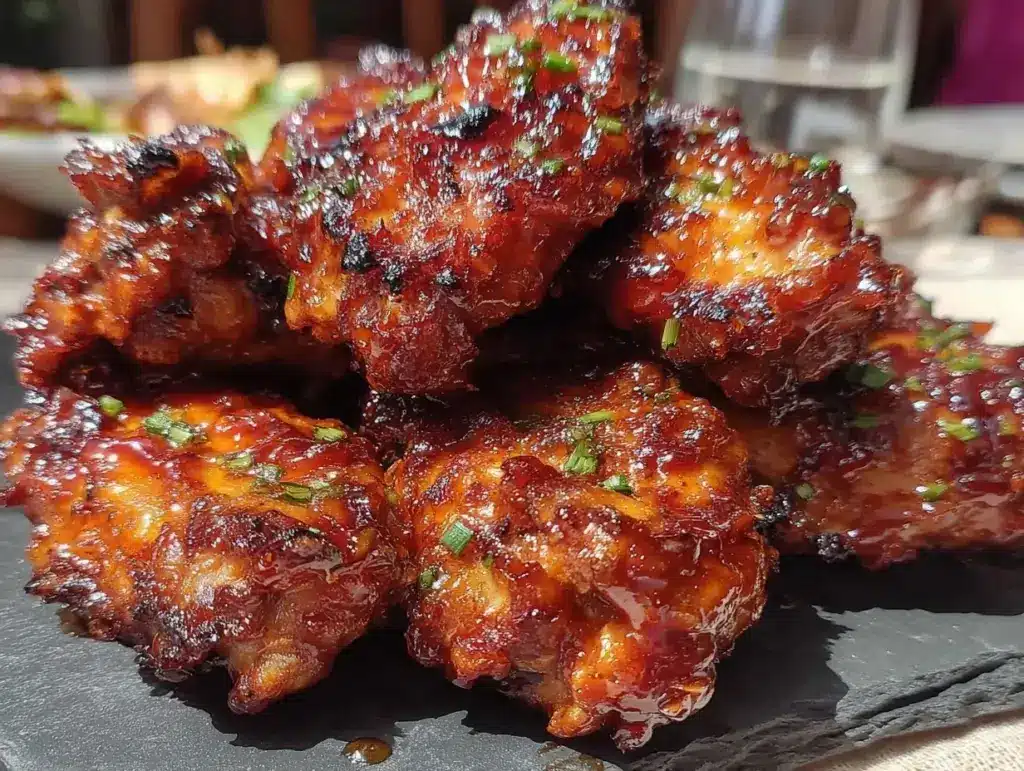 football tailgate honey garlic chicken wings - featured image