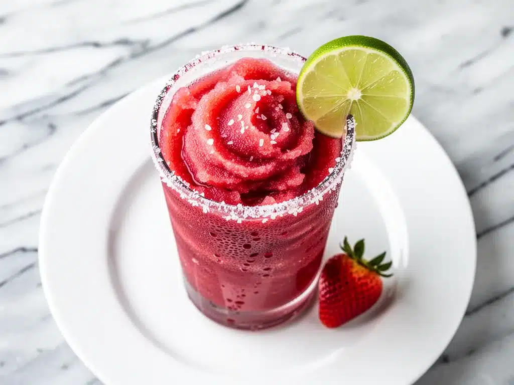 Frozen Strawberry Margarita: 5-Ingredient Summer Party Drink 4 frozen strawberry margarita preparation steps