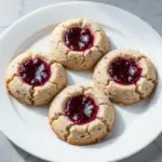 gluten-free almond flour raspberry thumbprint cookies - featured image