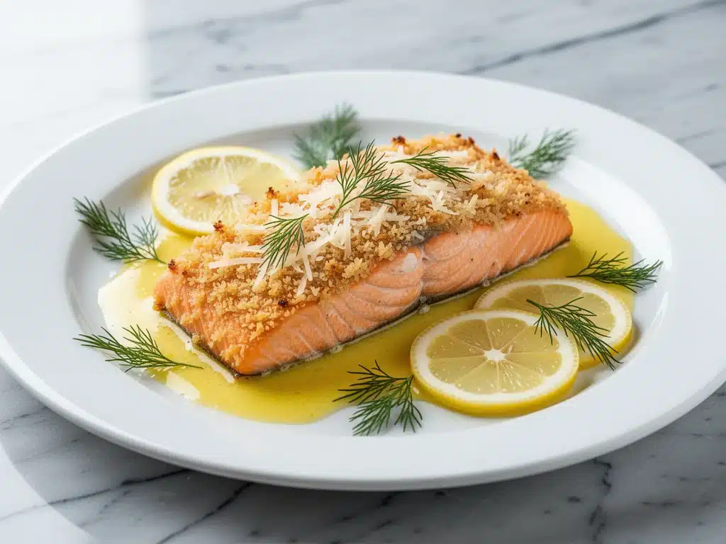 Gluten-Free Crispy Parmesan Crusted Salmon - featured image