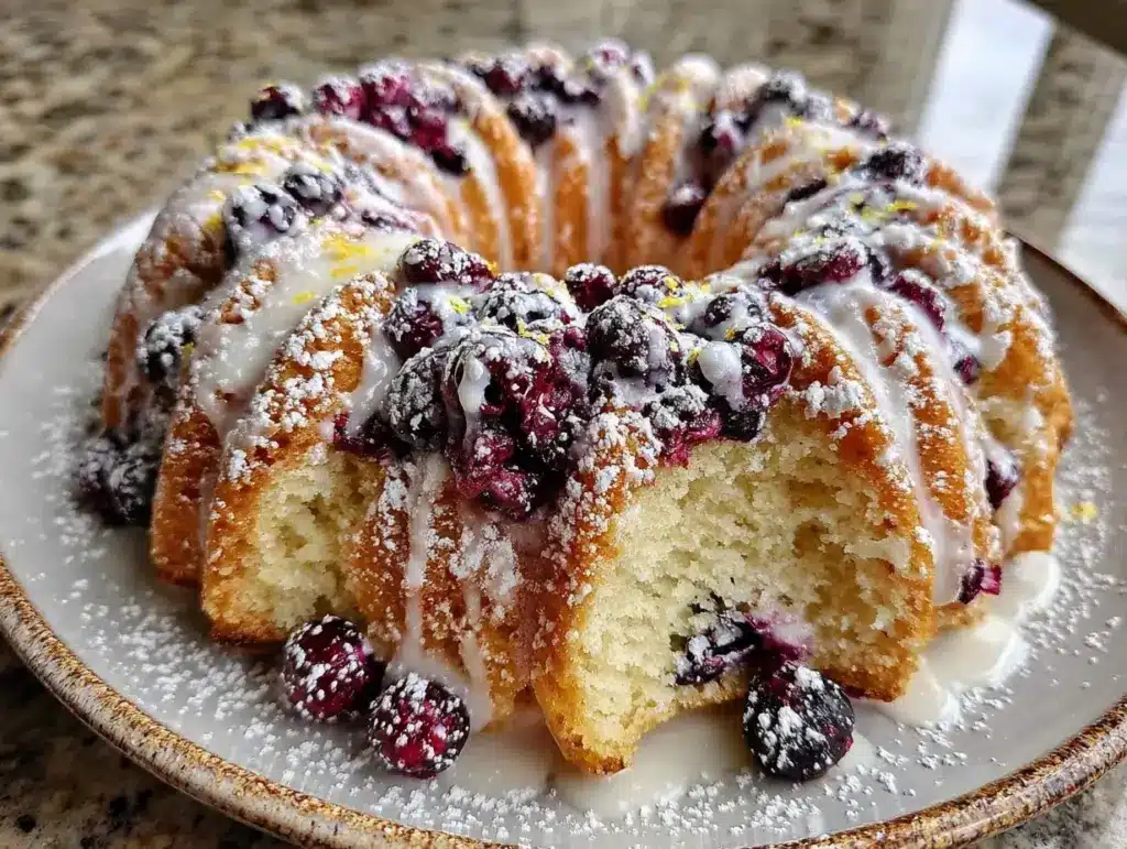 Gluten-Free Lemon Blueberry Bundt Cake - featured image