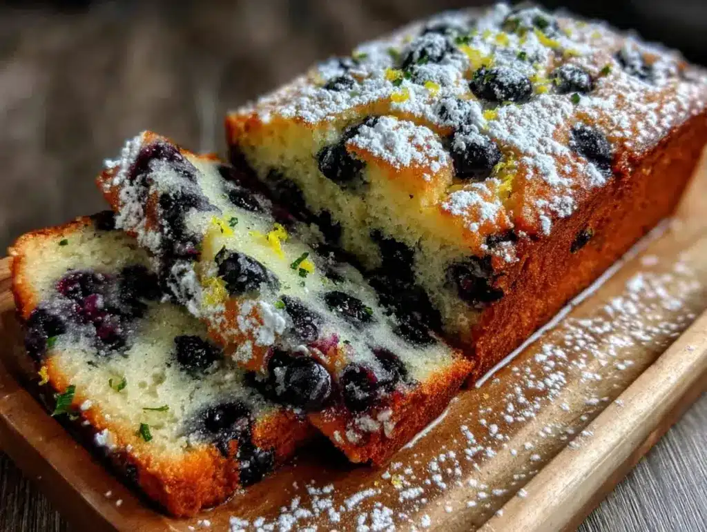gluten-free lemon blueberry loaf - featured image