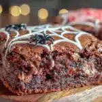 Halloween chocolate spiderweb cookie cake - featured image