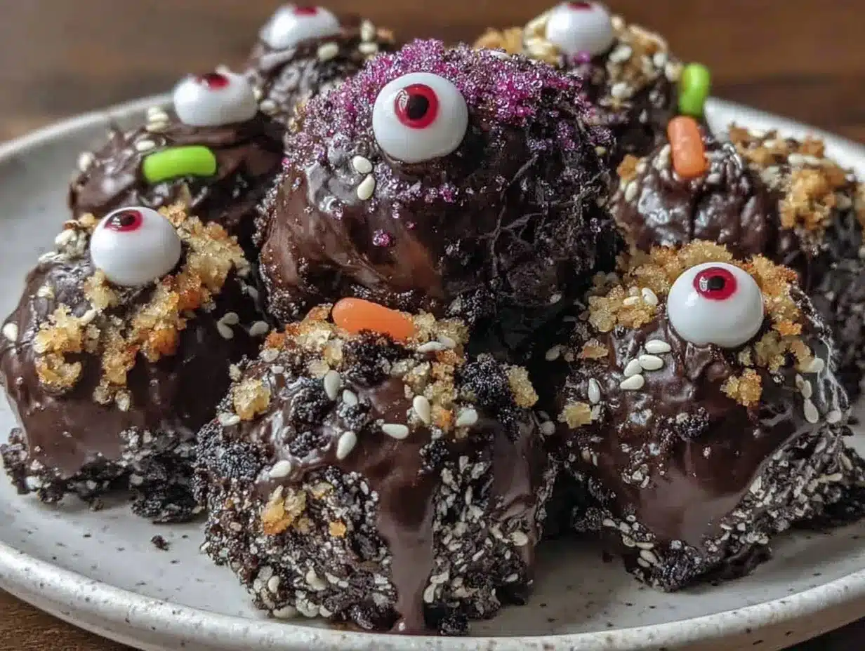 Halloween Monster Eyeball Truffles: 1-Serving Spooky Snack 4 Halloween Monster Eyeball Truffles preparation steps