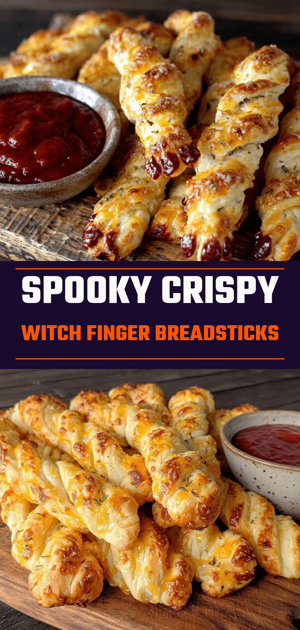 Halloween Witch Finger Breadsticks: Freeze 4 Portions 5 Halloween Witch Finger Breadsticks recipe
