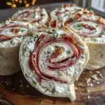 herbed cream cheese turkey pinwheels - featured image