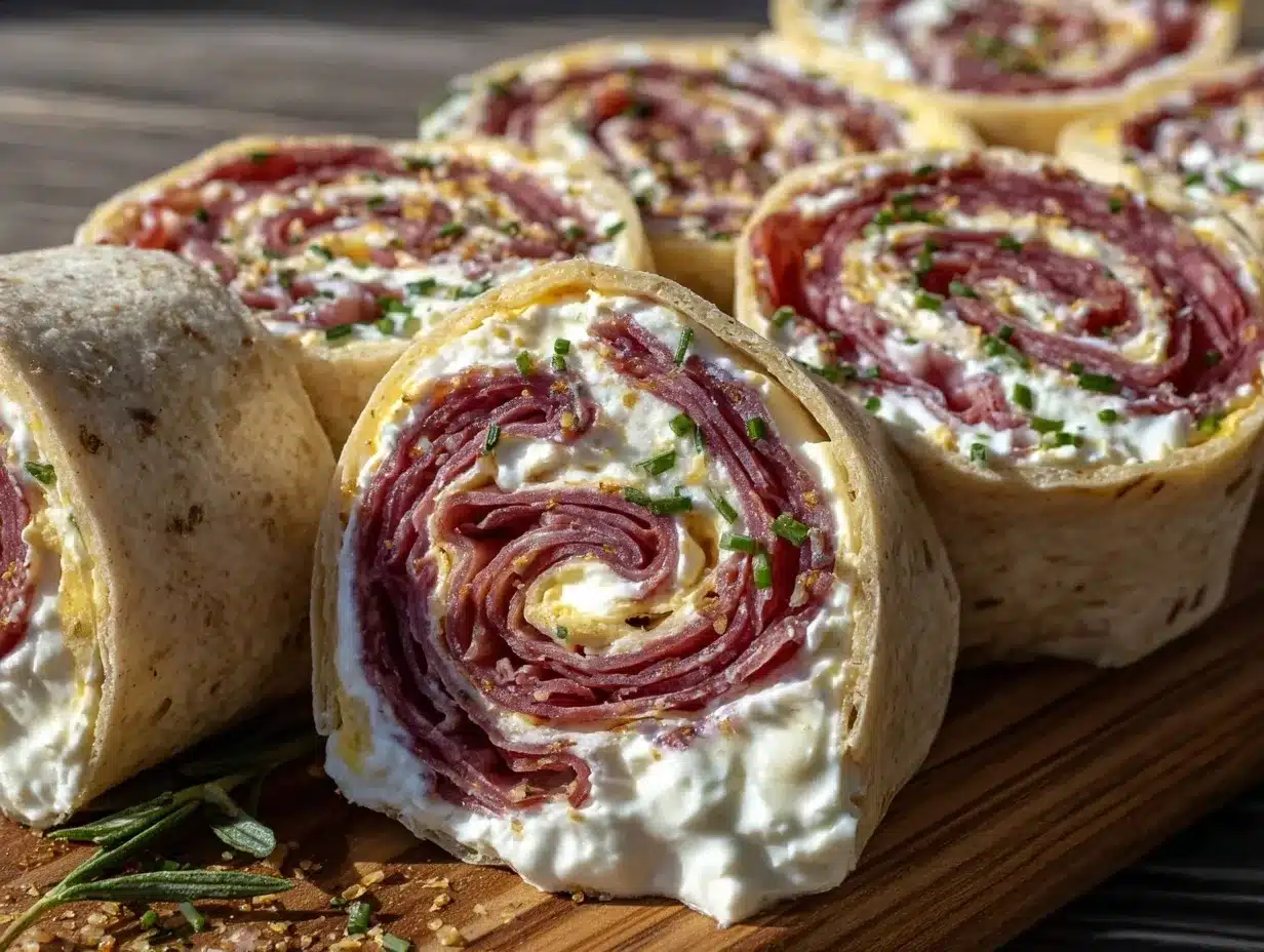 Herbed Cream Cheese Turkey Pinwheels: Easy Party Appetizer 4 herbed cream cheese turkey pinwheels preparation steps