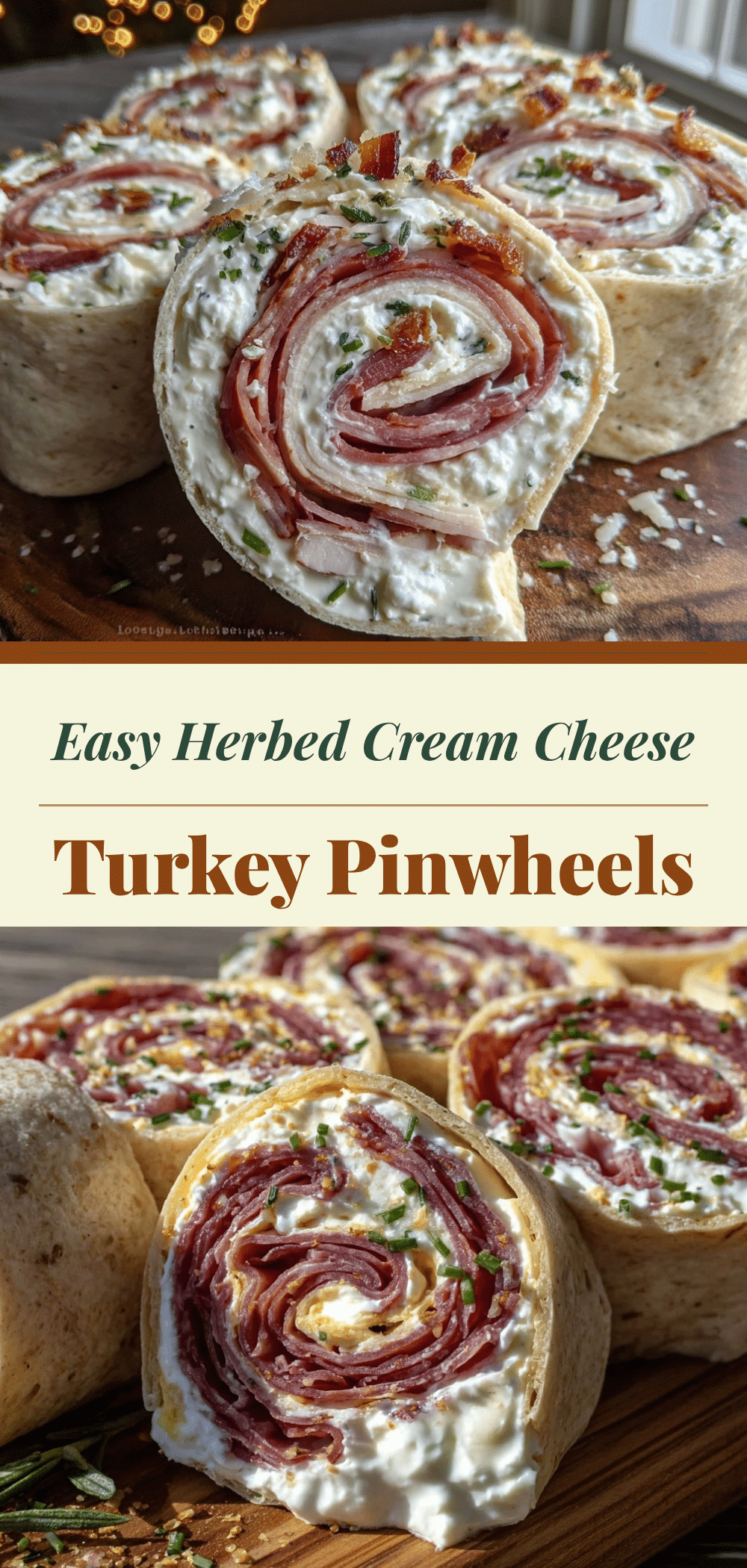 Herbed Cream Cheese Turkey Pinwheels: Easy Party Appetizer 5 herbed cream cheese turkey pinwheels recipe
