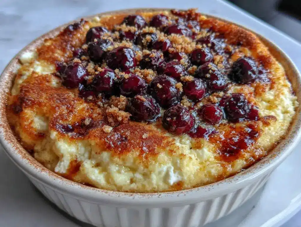 high-protein cottage cheese baked oats - featured image