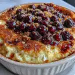 high-protein cottage cheese baked oats - featured image