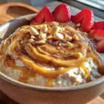 high-protein peanut butter overnight oats - featured image