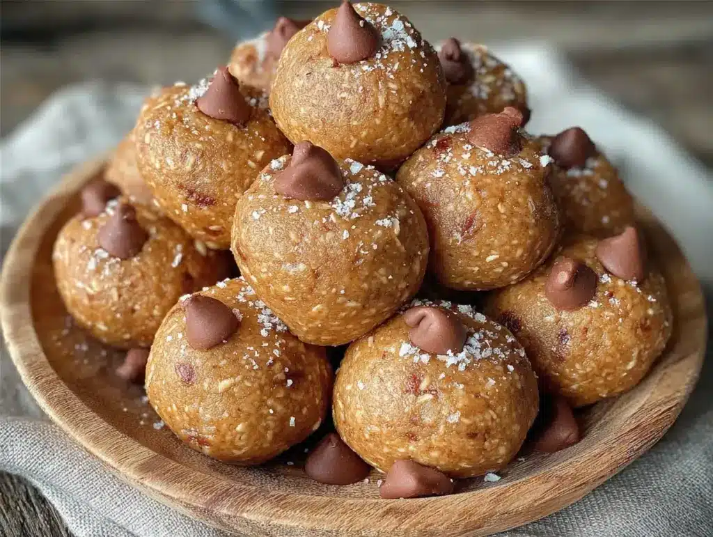 high-protein peanut butter protein balls - featured image