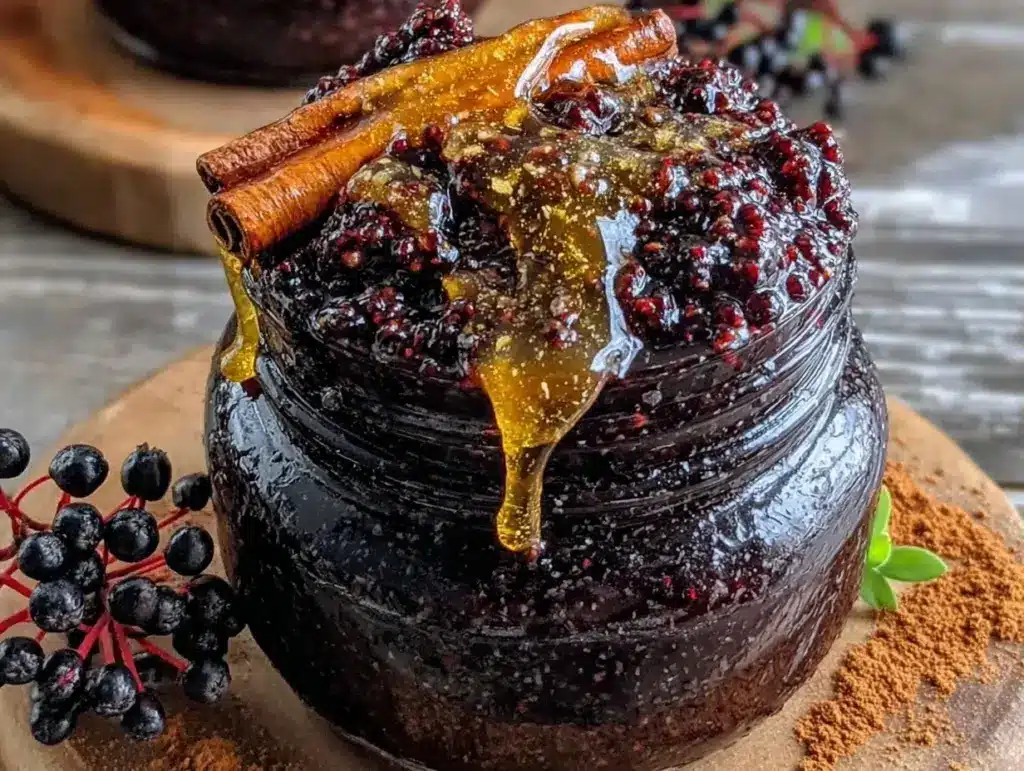 homemade elderberry syrup - featured image