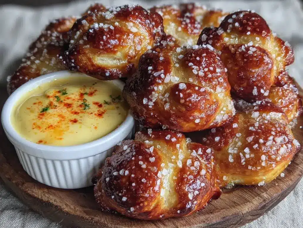 homemade soft pretzel bites - featured image