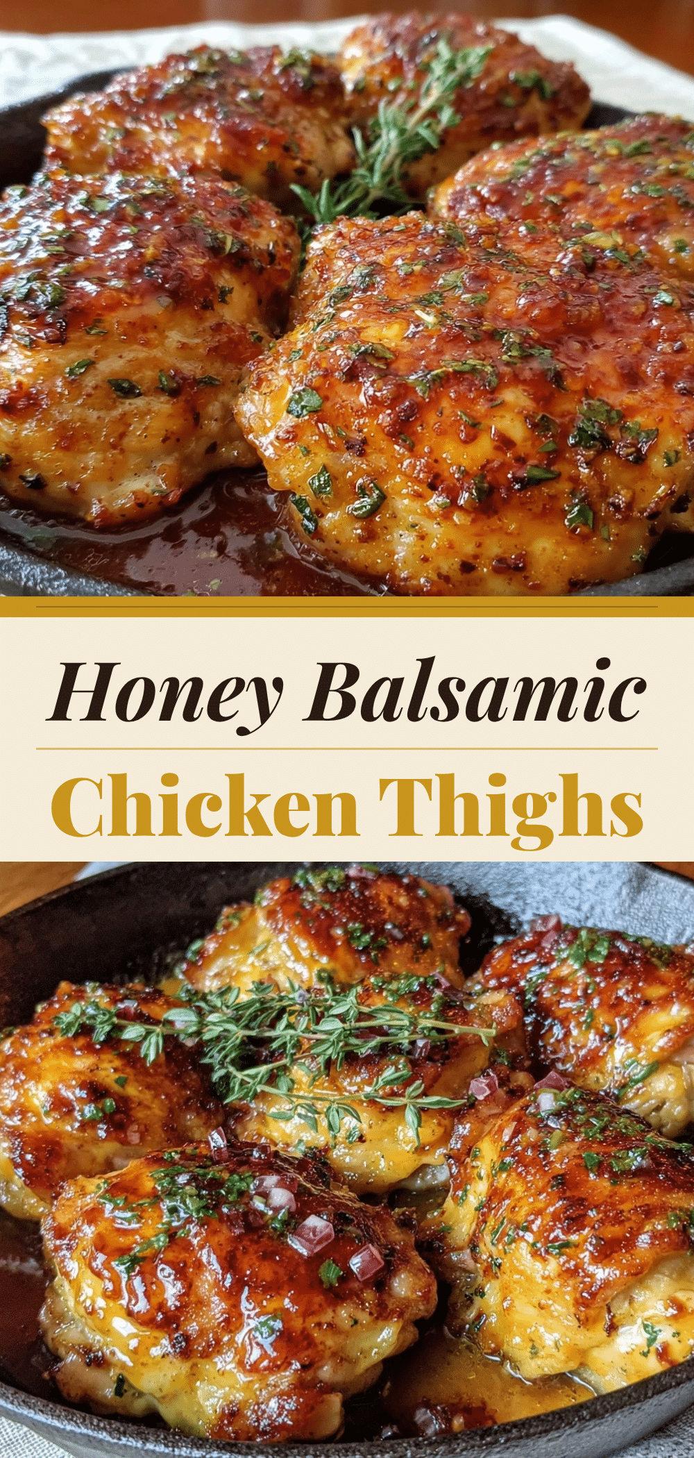 Honey Balsamic Chicken Thighs: 1-Pan Easy Dinner 5 honey balsamic chicken thighs recipe