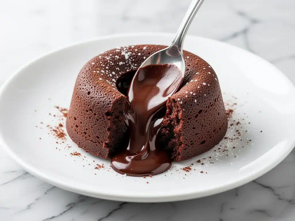keto chocolate lava cake - featured image