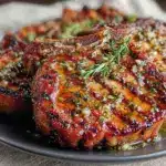 keto garlic butter pork chops - featured image