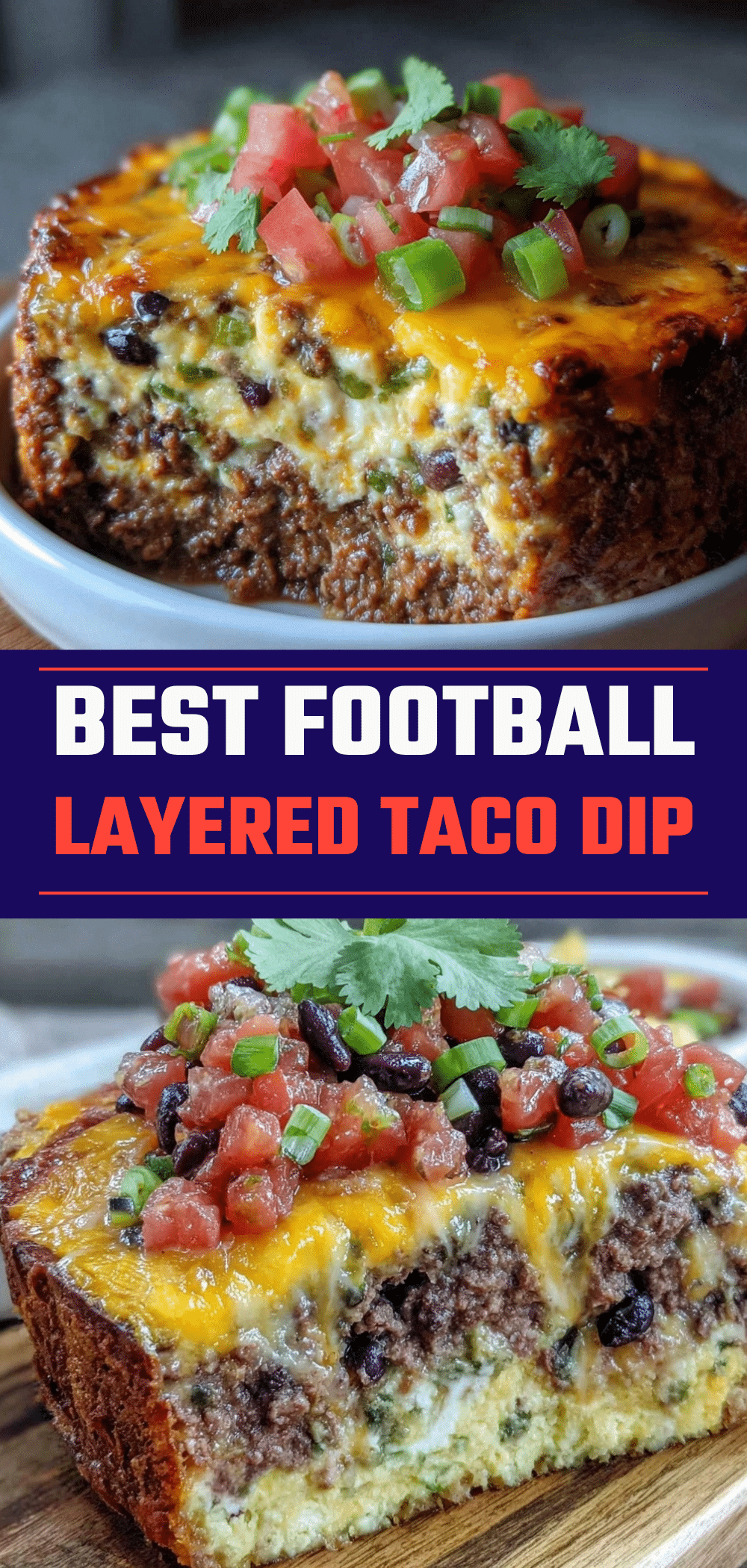 Football Tailgate Layered Taco Dip: Easy 5pm Win 5 layered taco dip recipe