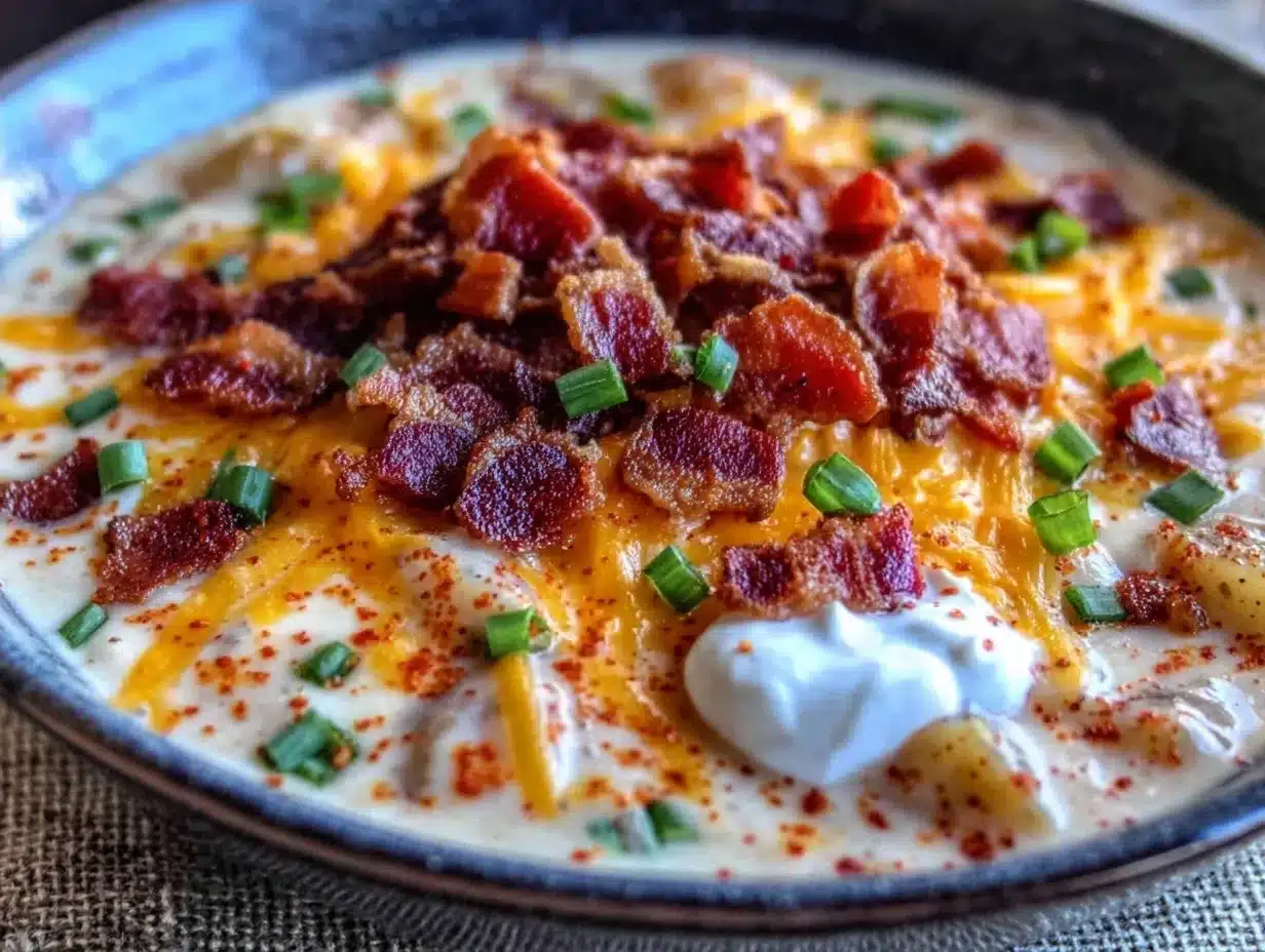 Loaded Baked Potato Soup: 5pm Dinner Hack 4 loaded baked potato soup preparation steps