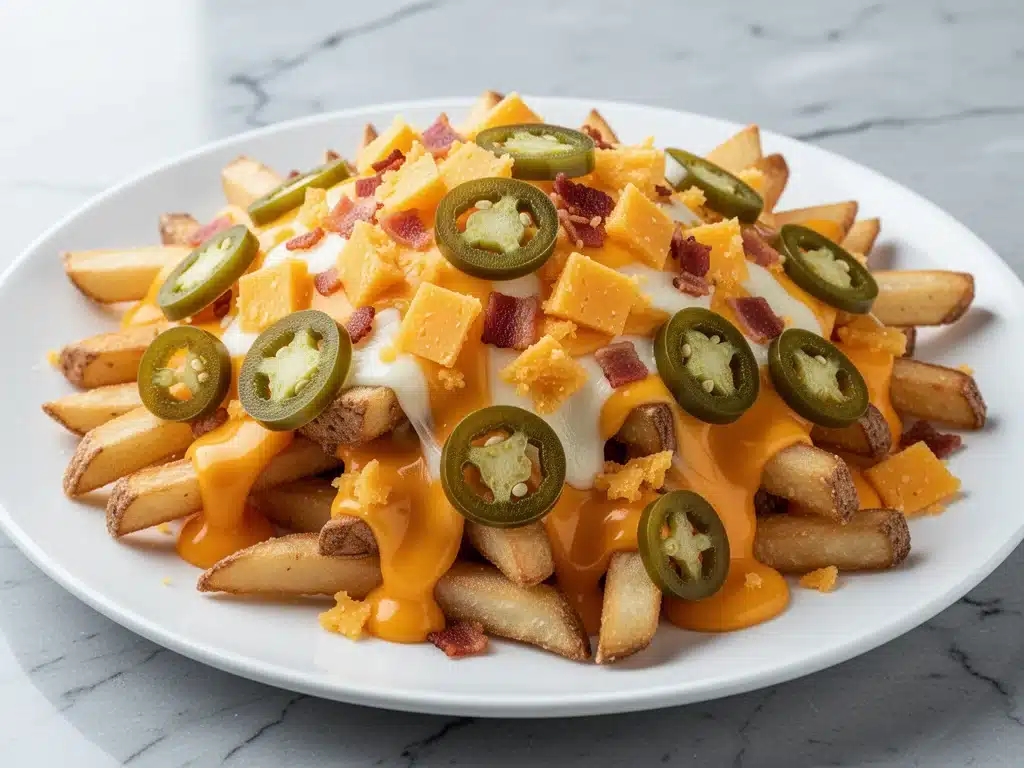 loaded nacho cheese fries - featured image