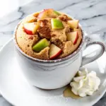 low-carb apple cinnamon mug cake - featured image